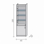 Shelving rack RGSD 200 cm x 60 cm