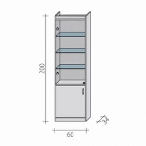 Shelving rack RGSD 200 cm x 60 cm