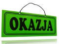 Tabliczka ETYKIETA z napisami OKAZJA