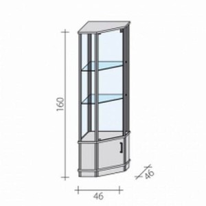 Corner, shopping display case VA 6 DZ
