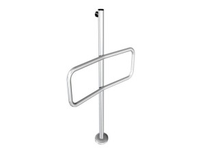 Stake for trolleys entrance system with turnstile's limiter