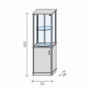 Rotating, shopping display case VA 4 DWOBR