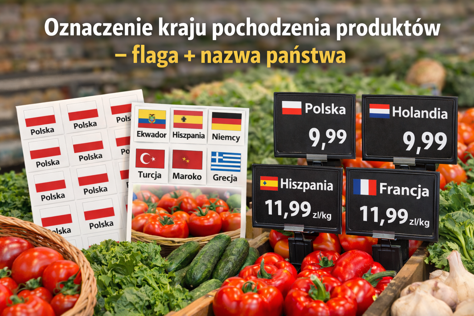 Flagi kraju pochodzenia do warzyw i owoców – nowe oznaczenia w sklepach